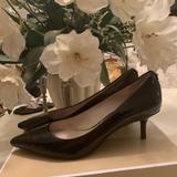 Michael Kors Shoes | Michael Kors Black Patent Leather Kitten Heels | Color: Black/Gold | Size: 9