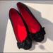 Kate Spade Shoes | Kate Spade Black Velvet & Red Satin Ballet Flats | Color: Black/Red | Size: 7