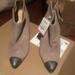 Zara Shoes | Heel Boots | Color: Cream/Tan | Size: 6.5