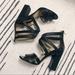 Michael Kors Shoes | Michael Kors Black Block Heel | Color: Black/Silver | Size: 6.5