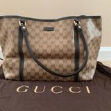 Gucci Bags | Gucci Crystal Monogram Tote | Color: Brown/Tan | Size: Os