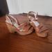Coach Shoes | Coach Wedges. Gently Worn 8 1/2 B | Color: Gold/Tan | Size: 8.5
