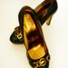 Michael Kors Shoes | Michael Kors Sz5.5 Black High Heel Platform Pumps | Color: Black/Gold | Size: 5.5