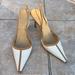 Kate Spade Shoes | Kate Spade White Tan Leather Pointed Toe Shoes 8.5 | Color: Tan/White | Size: 8.5