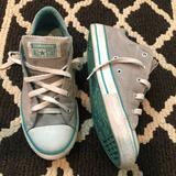 Converse Shoes | Converse Allstar Sneakers Gray/Teal Size 4 | Color: Gray | Size: 4g