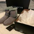 Coach Shoes | Coach Illia Winter Boots Grey Suede 9.5 New In Box | Color: Gray | Size: Various