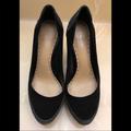Coach Shoes | Coach Black Suede Round Toe Platform Pump Size 6 | Color: Black | Size: 6