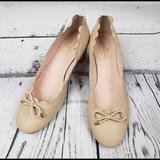 Kate Spade Shoes | Kate Spade Cream Yasmin Scalloped Edge Block Heels | Color: Cream/Tan | Size: 10