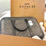 Coach Bags | Coach Blk Signature Canvas Leather Laptop Bag | Color: Black/Brown | Size: Os