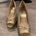 Michael Kors Shoes | Gold Michael Kors Heels | Color: Gold/Tan | Size: 7