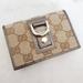 Gucci Bags | Gucci Abbey Gg Monogram Card Case Wallet Brown Pewter Nwt | Color: Brown/Gold | Size: Os