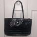 Coach Bags | Coach F15142 Signature Patent Leather Black Tote | Color: Black/Blue | Size: Os