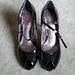 Nine West Shoes | Euc Nine West Sz 8.5 Patent Leather Peep Toe Heels | Color: Black | Size: 8.5