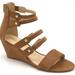 Nine West Shoes | Nine West Llanao Wedge Sandals | Color: Tan | Size: 9.5