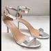 J. Crew Shoes | J.Crew Metallic Silver High Heeled Sandal Size 7 | Color: Silver | Size: 7