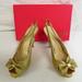 Kate Spade Shoes | Kate Spade Giada Gold Glitter Slingback Heels | Color: Gold | Size: 8