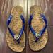 Michael Kors Shoes | Mk Navy Logo Sandals In Size 6 | Color: Blue | Size: 6