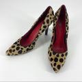 Nine West Shoes | 3/$22 Nine West | Cheetah Print Fur Heels Size 9 | Color: Black/Tan | Size: 9