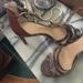 Jessica Simpson Shoes | Jessica Simpson Nwt Highheels Open Toe Sling Back | Color: Brown/Green | Size: 8.5