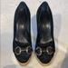 Gucci Shoes | Black Suede Gucci Horsebit Heels | Color: Black/Gold | Size: 8.5