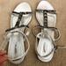 J. Crew Shoes | J Crew Made In Italy Gladiator Sandals Size 10 | Color: Silver | Size: 10