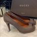 Gucci Shoes | Gucci Peep Toe Heels | Color: Gray | Size: 8
