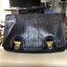 Coach Bags | Coach Poppy Black Leather Push Lock Cross-Body | Color: Black | Size: 9”H X 12”W X 3”D