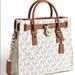 Michael Kors Bags | Michael Kors Large Hamilton Bag Purse | Color: Tan/White | Size: Os