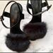 Michael Kors Shoes | Michael Kors Black Slim Heel With Fur | Color: Black | Size: 6
