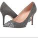 J. Crew Shoes | Nib J Crew Elsie Glitter Toe Heels Grey 85 Mm 12 | Color: Gray | Size: 12