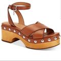 Coach Shoes | Coach Astor Studded Wooden Clog In Brown | Color: Brown | Size: 7