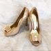 Coach Shoes | Coach Starla Patent Leather Heels W/ Bow | Color: Gold | Size: 5