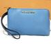 Michael Kors Bags | Michael Kors Jet Set Logo Double Gusset Lg Wristlet Wallet | Color: Blue | Size: Large