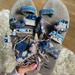 Free People Shoes | Free People Fools Gold Wrap Sandals | Color: Blue/Silver | Size: Large (8-9)