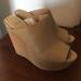 Jessica Simpson Shoes | Jessica Simpson Nude Wedge Mules 8.5 | Color: Tan | Size: 8.5