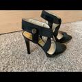 Michael Kors Shoes | Michael Kors Black Strappy Platform Hees | Color: Black | Size: 8.5