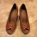 Nine West Shoes | Leather Wedge By Nine West, Size 9.5 | Color: Brown | Size: 9.5