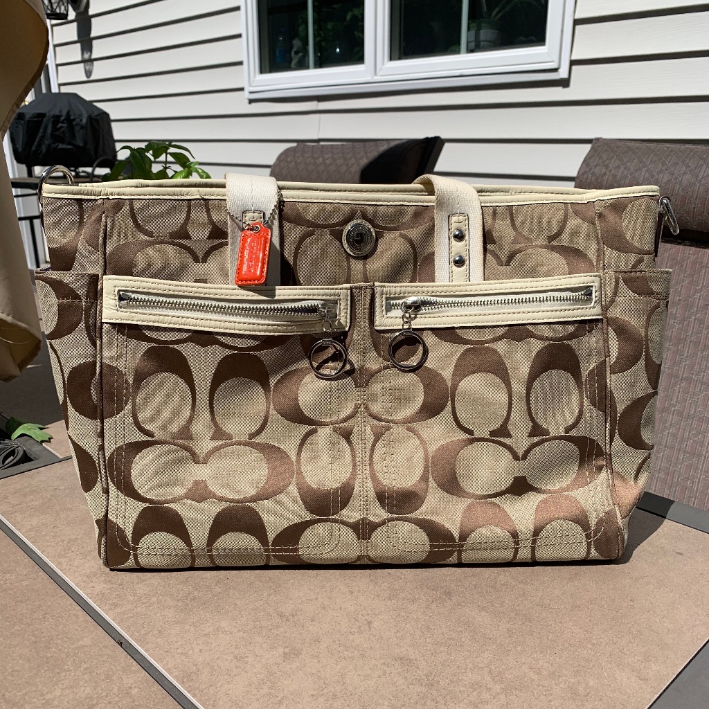 Coach Bags | Coach Signature Laptop Bag / Handbag / Diaper Bag | Color: Brown/Tan | Size: Os