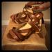 Michael Kors Shoes | Michael Kors Strappy Platform Wedge Heeled Sandals | Color: Tan | Size: 8