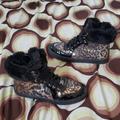 Michael Kors Shoes | Girls Cheetah Print Michael Kors Shoes Size 4 | Color: Black/Gold | Size: 4bb