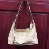Coach Bags | Coach K1136-F17421 Patent Leather Shoulder Bag | Color: Cream | Size: 12x9x3,5”