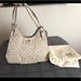 Coach Bags | Coach Maggie Madison Leather Laser Cut Cream Bag | Color: Cream | Size: 15” L X 5.5” W X 11” H