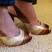 Nine West Shoes | Cute! Nine West Peep Toe Heels! | Color: Brown/Tan | Size: 9.5