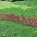 Arlmont & Co. Lawn Edging 1 Garden Landscape Fencing Edging Picket Lawn Panel Composite, Polypropylene in Brown | 12.8 H x 393.7 W in | Wayfair