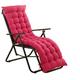 Yurun Soft Sun Lounger Pink 163x55cm, Jumbo Thick Padded, 6 Ties Chaise Lounger Cushion Reduces Pressure, For Garden Sun Lounger