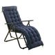 Yurun Sun Lounger Cushion Pads Portable Navy Blue 120x48cm, Overstuffed Recliner, for Rocking Chair with 6 Ties Reduces Pressure, For Garden Sun Lounger