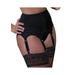 Plus Size Women's 6-Strap Garter Belt by Rago in Black (Size XL)