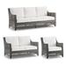 Graham Seating Replacement Cushions - Lounge Chair, Custom Sunbrella Rain, Rain Resort Stripe Sand - Frontgate