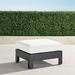 St. Kitts Ottoman with Cushions in Matte Black Aluminum - Performance Rumor Midnight, Standard - Frontgate