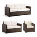 Small Palermo Replacement Cushions - Corner Chair, Solid, Performance Rumor Midnight, Standard - Frontgate